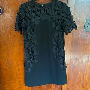 Tahari Lace Appliqué Shift Dress
